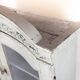Grey painted hanging glass cabinet in gustavian style from around 1820