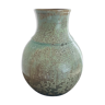Enamelled and crystallized ball vase signed