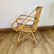 Fauteuil cubique en rotin