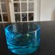 turquoise glass ashtray 1970