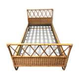 Vintage rattan bed