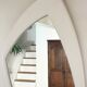 Space Age XXL lacquered wood mirror, France 1970s