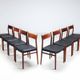 Arne Vodder model 418 dining chairs in rosewood Sibast Mobler Denmark 1960