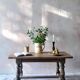 Old farmhouse coffee table in solid oak - turned legs and stretcher.
