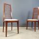Set of 8 Italian high back dining chairs, 1980s