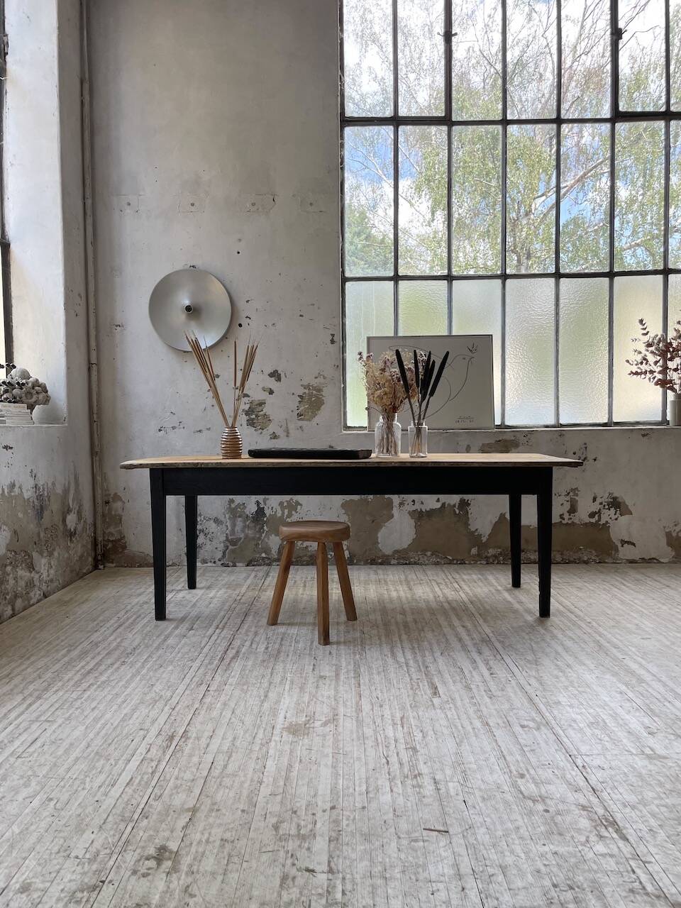 2m pine and oak farmhouse table