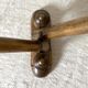 Turned wooden towel rack