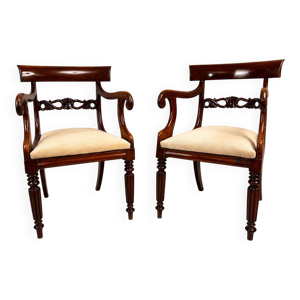 Paire de fauteuils anglais
