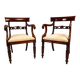 Pair of English mahogany armchairs from the 19th century – Regency style