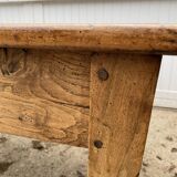 Solid wood farmhouse dining table with 2 drawers early 1900
