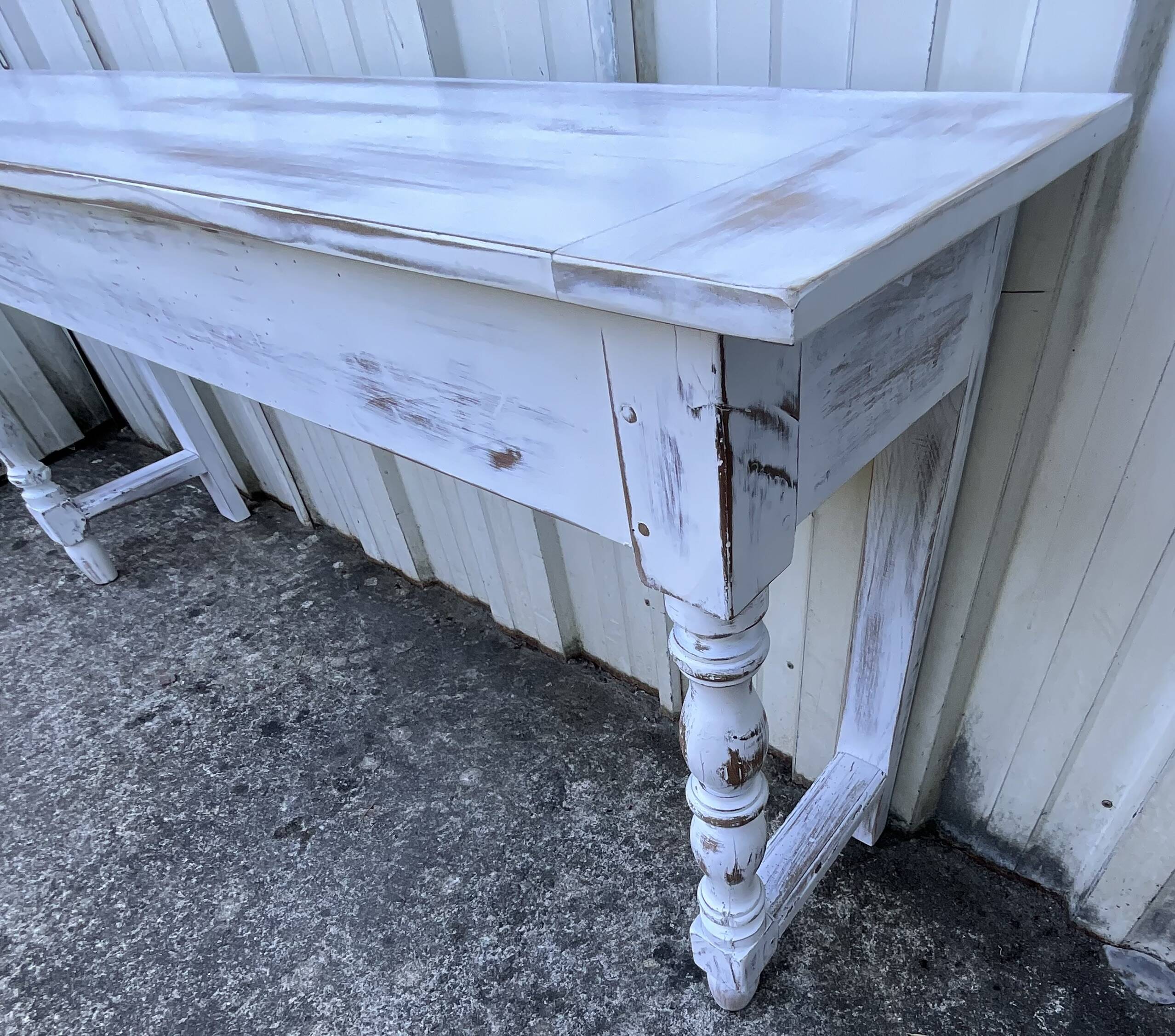 Console table in patinated fruitwood, 19th century