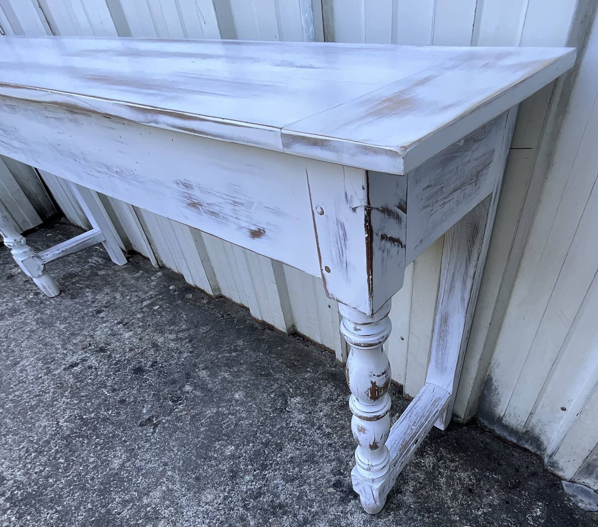 Console table in patinated fruitwood, 19th century