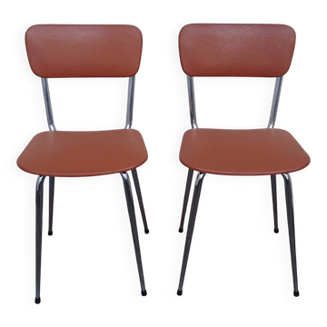 Pair of Soudexvinyl kitchen chairs