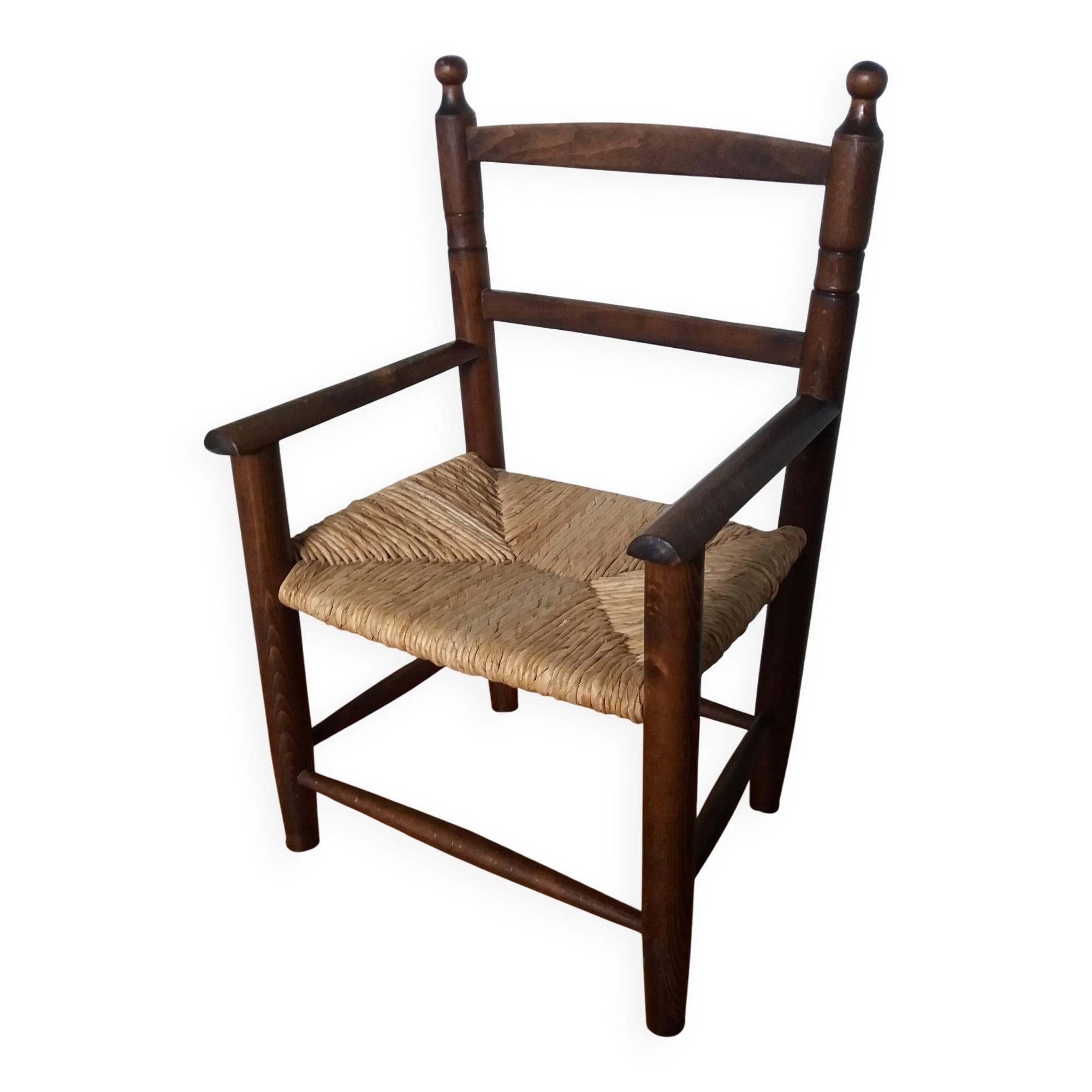 Children's straw armchair