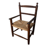Children's straw armchair