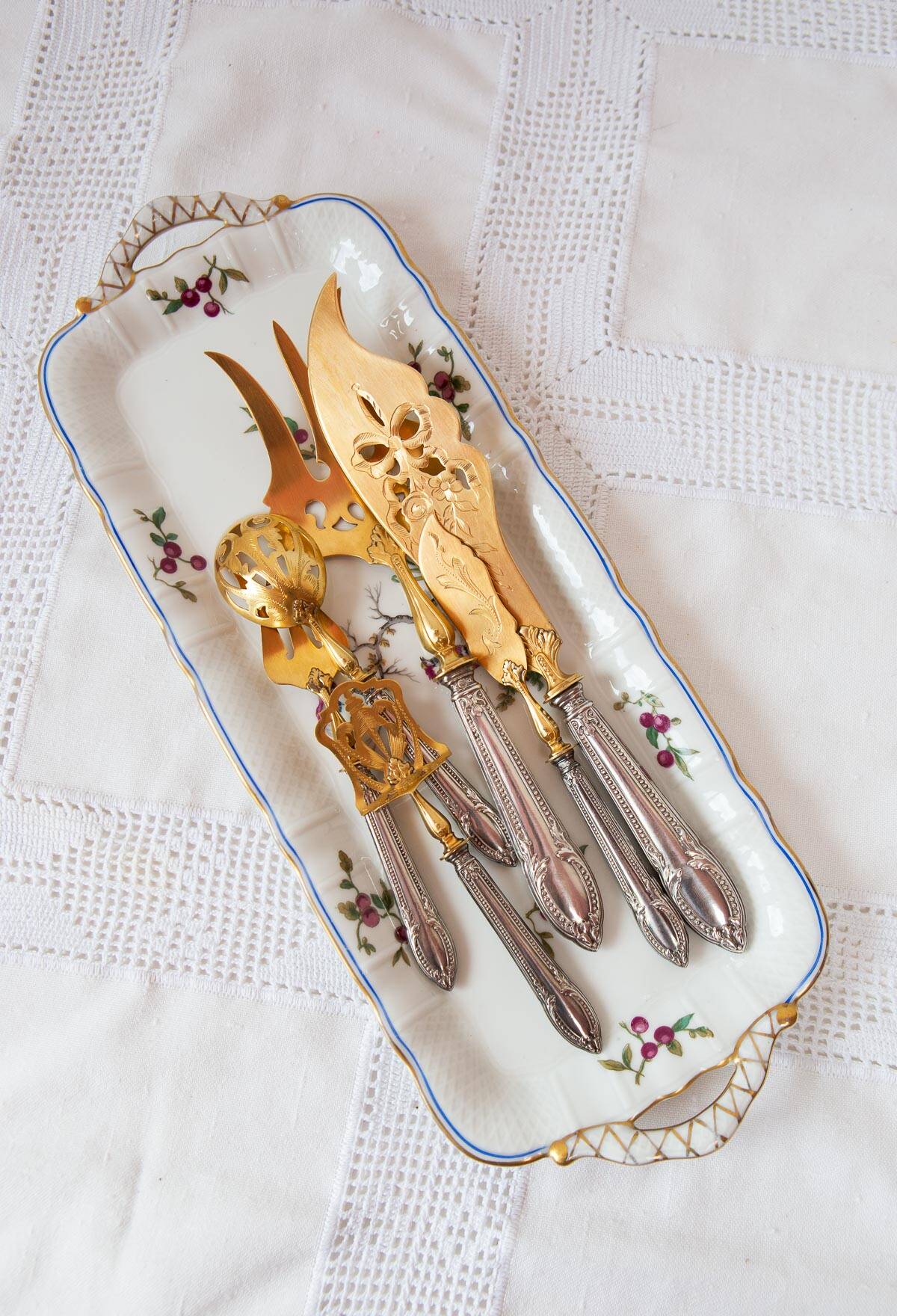 Fish hors d'oeuvres sets, Belle Epoque, circa 1910 (6 pieces)