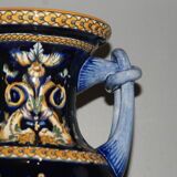 Baluster vase in Gien, renaissance decoration