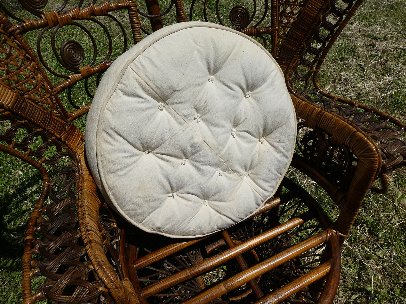 Emmanuelle peacock rattan chair