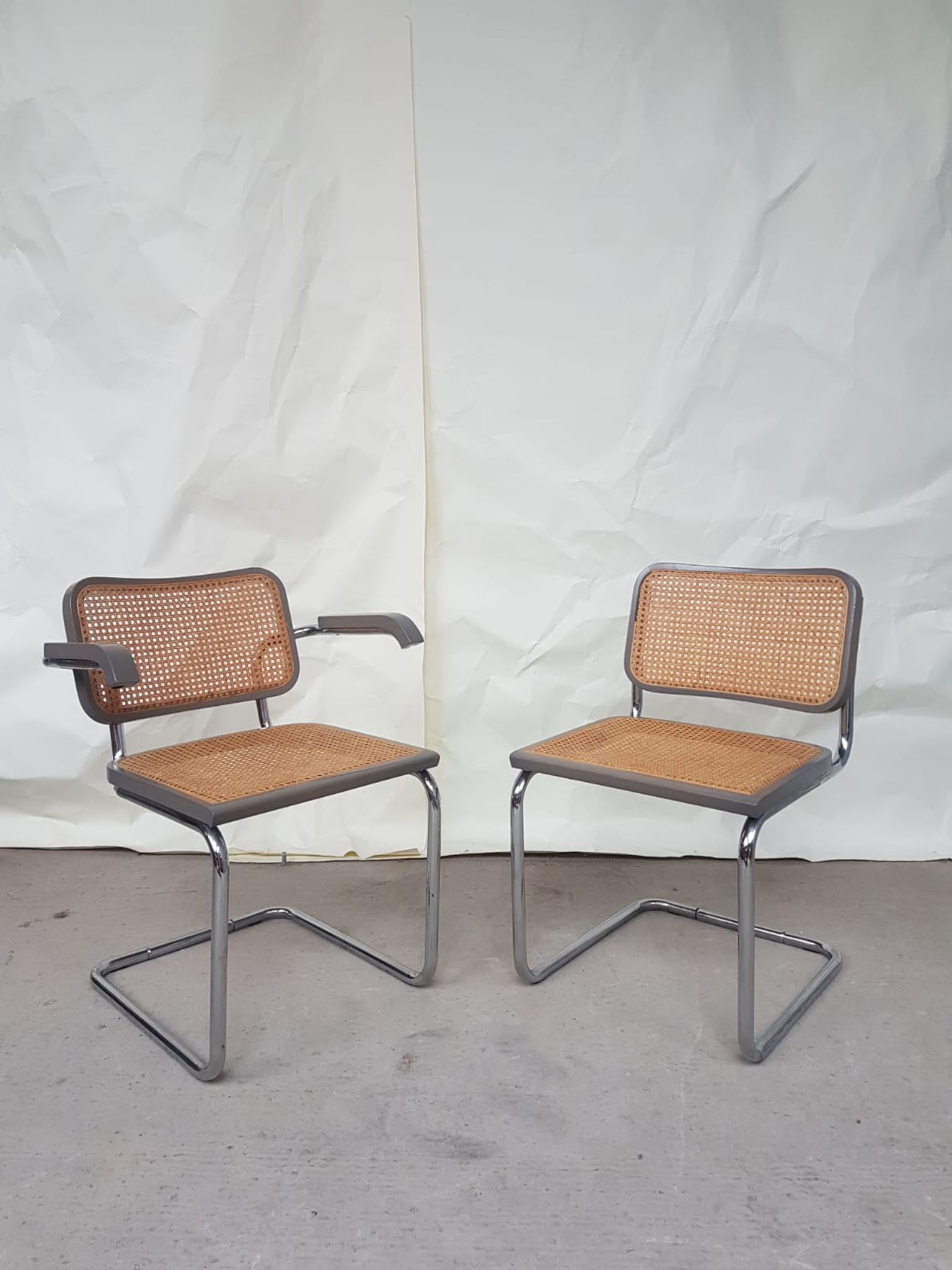 6 Vintage late mid century Marcel Breuer cesca  chairs & a dining table by habitat