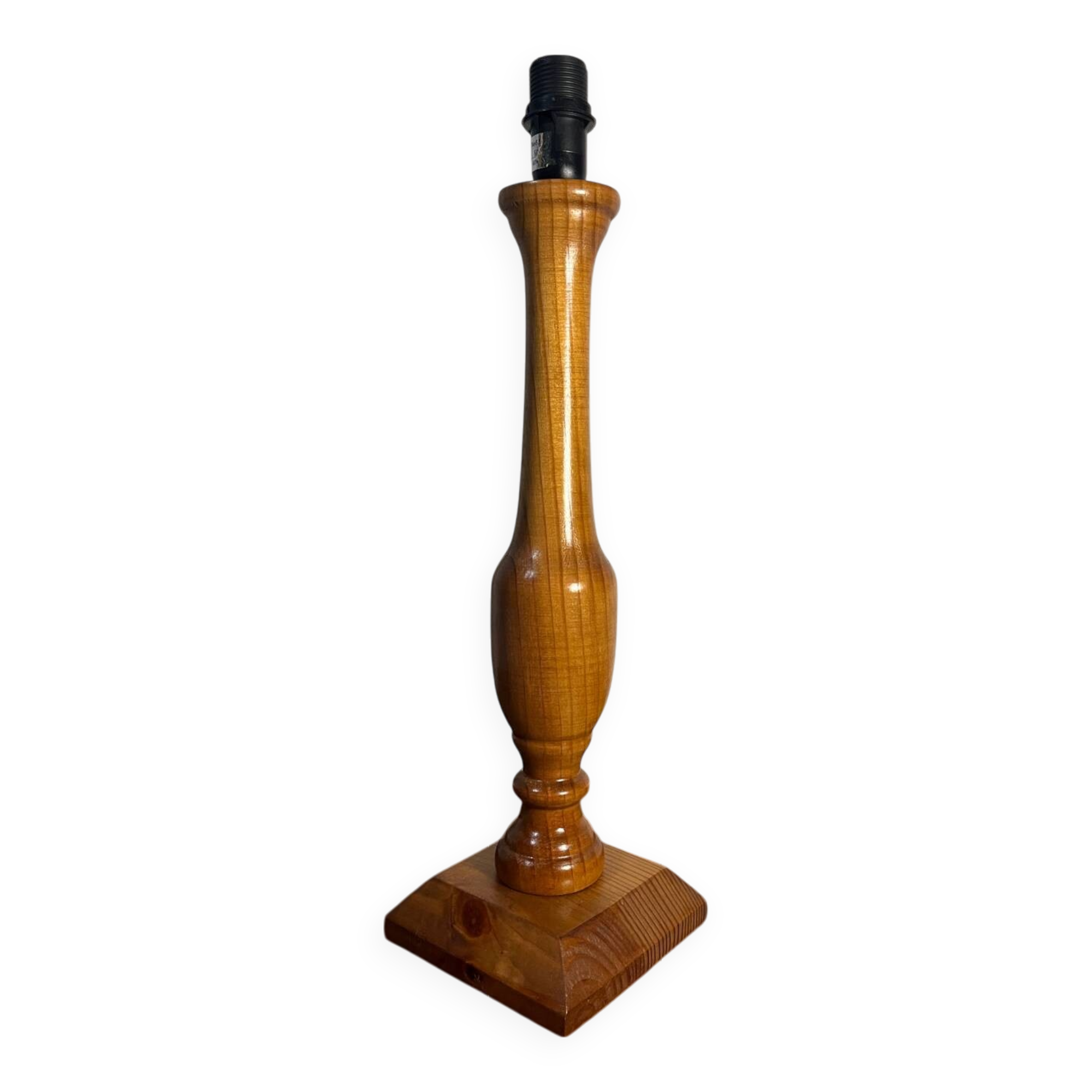 Pied de lampe en bois massif