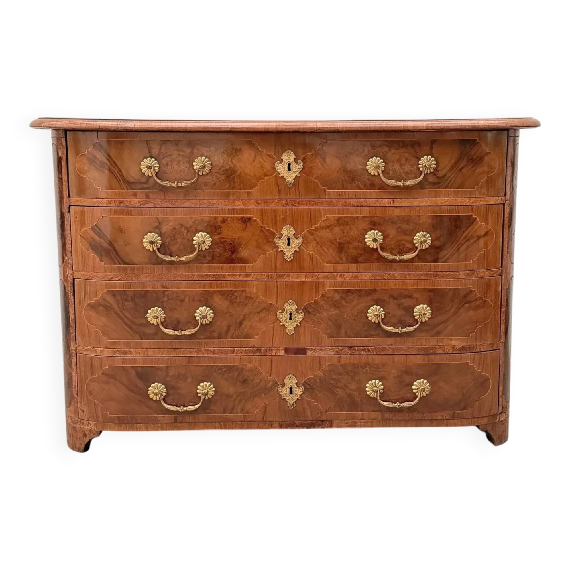 Marquetry commode from the Louis XIV period, early 18th century, Portugal.