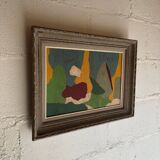 Peinture abstraite sur panneau