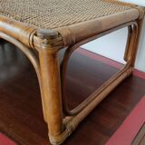 Large vintage serving tray, rattan and wicker - Indonesia - 1950s/1960s