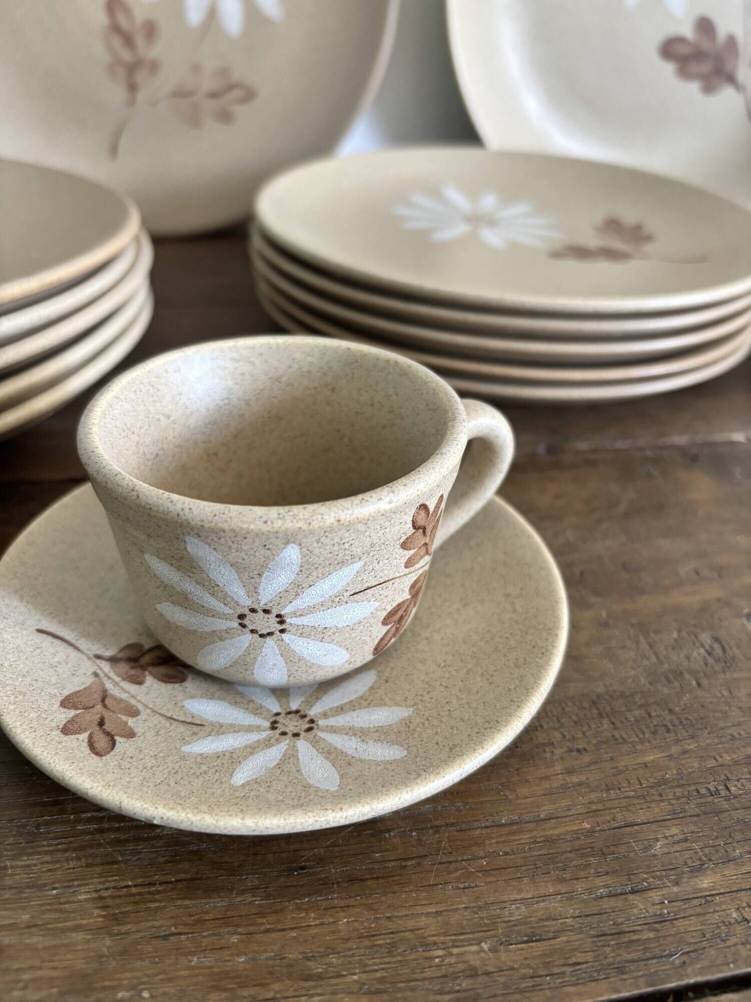 Vintage Autumn tableware from Saint-Amand – 16 pieces