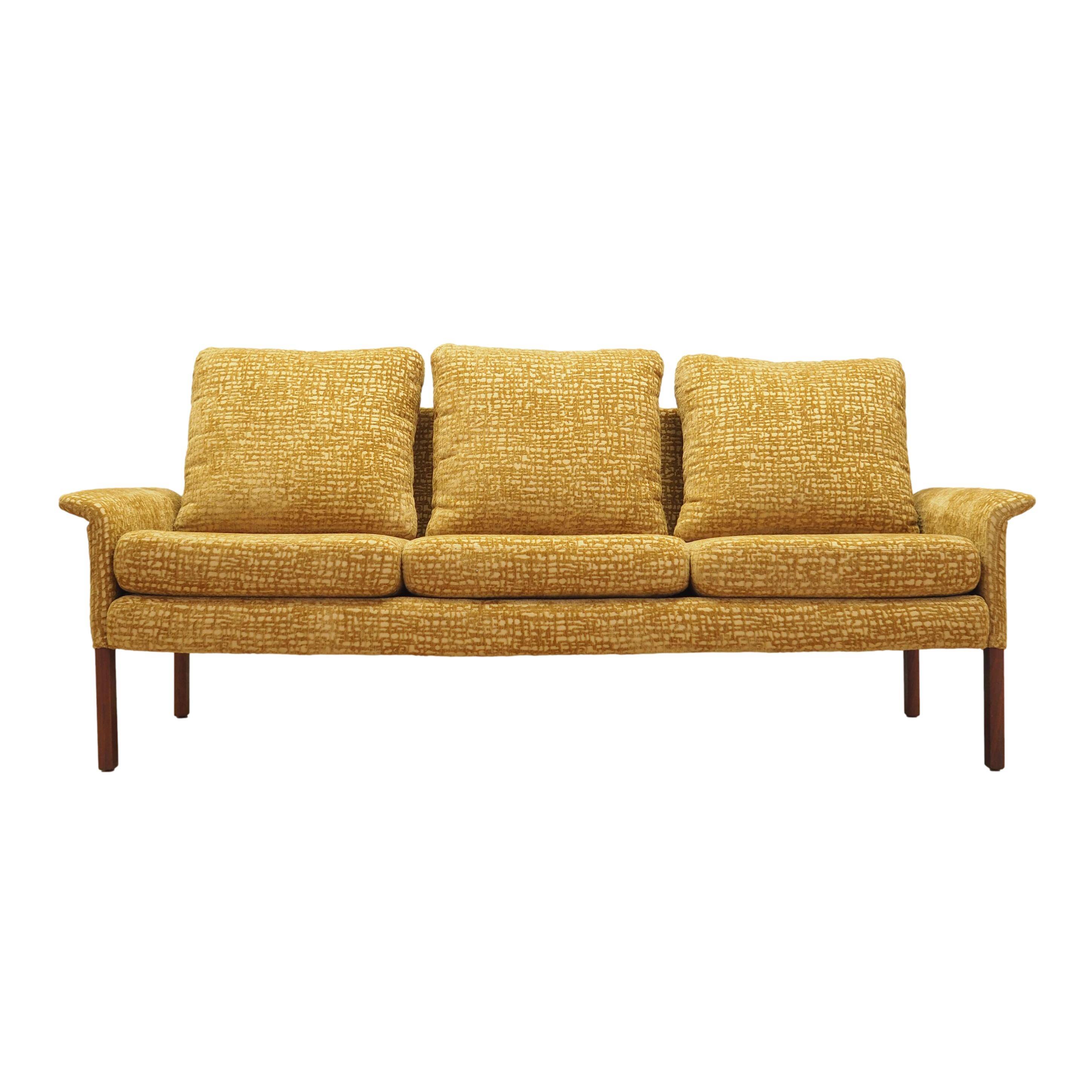 Mustard sofa, Danish design, 1960s, designer: Hans Olsen