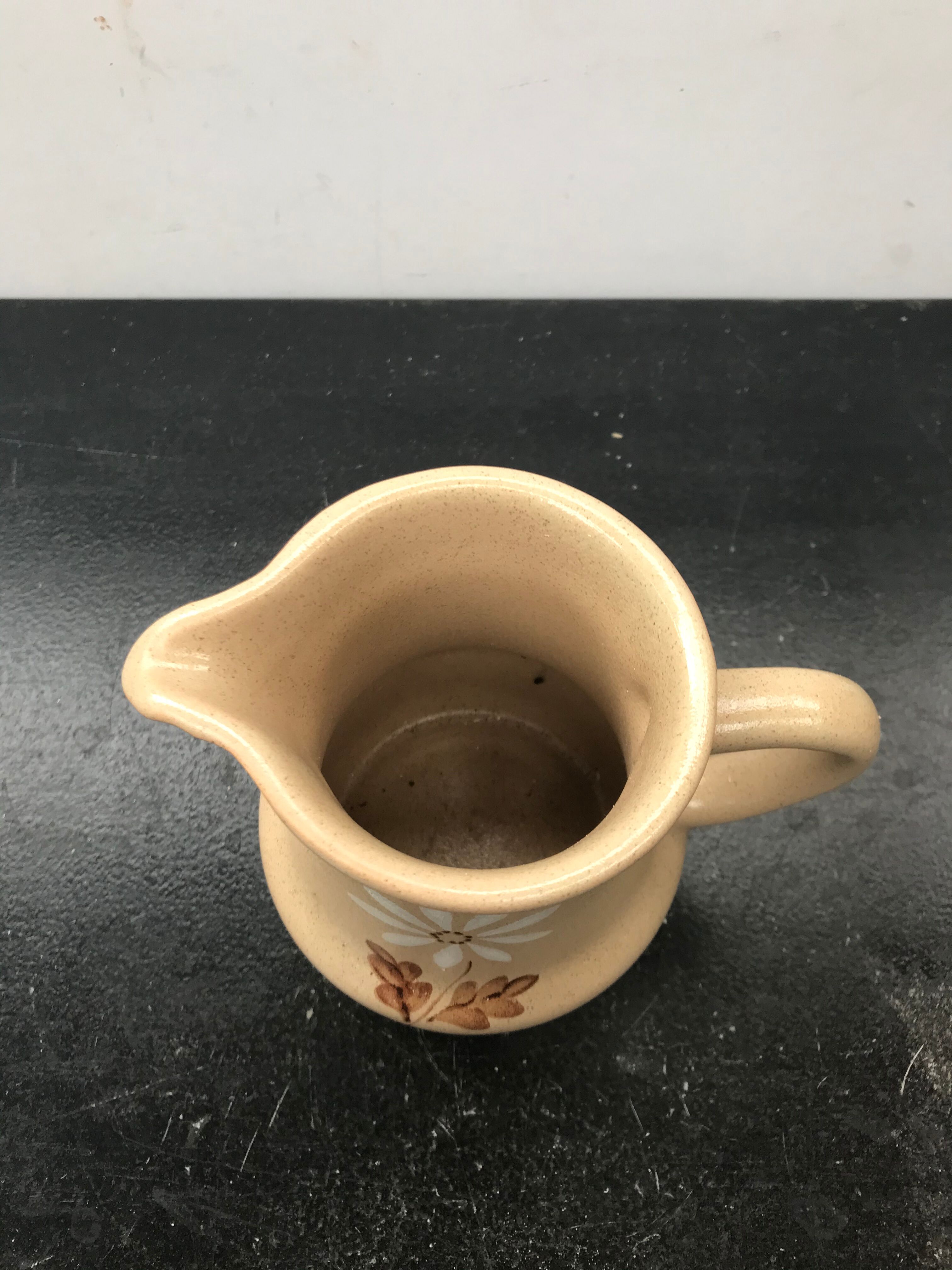 Former pitcher st amand model automne ceramics beige decor vintage flowers