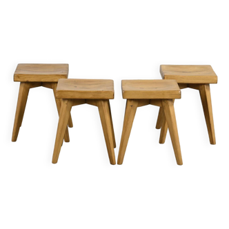 Suite of four stools by Christian Durupt, Meribel 1960