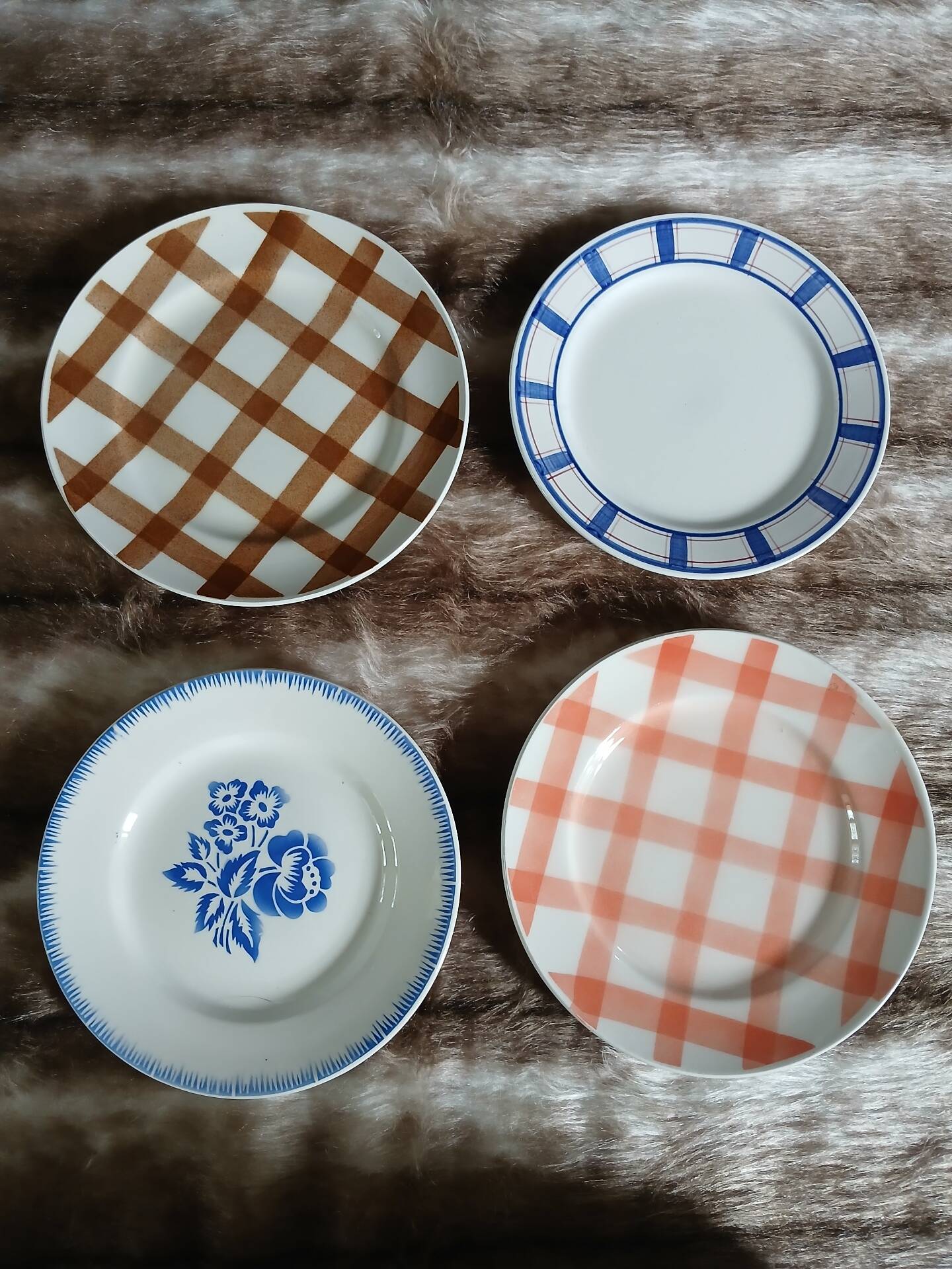 12 mismatched vintage dessert plates