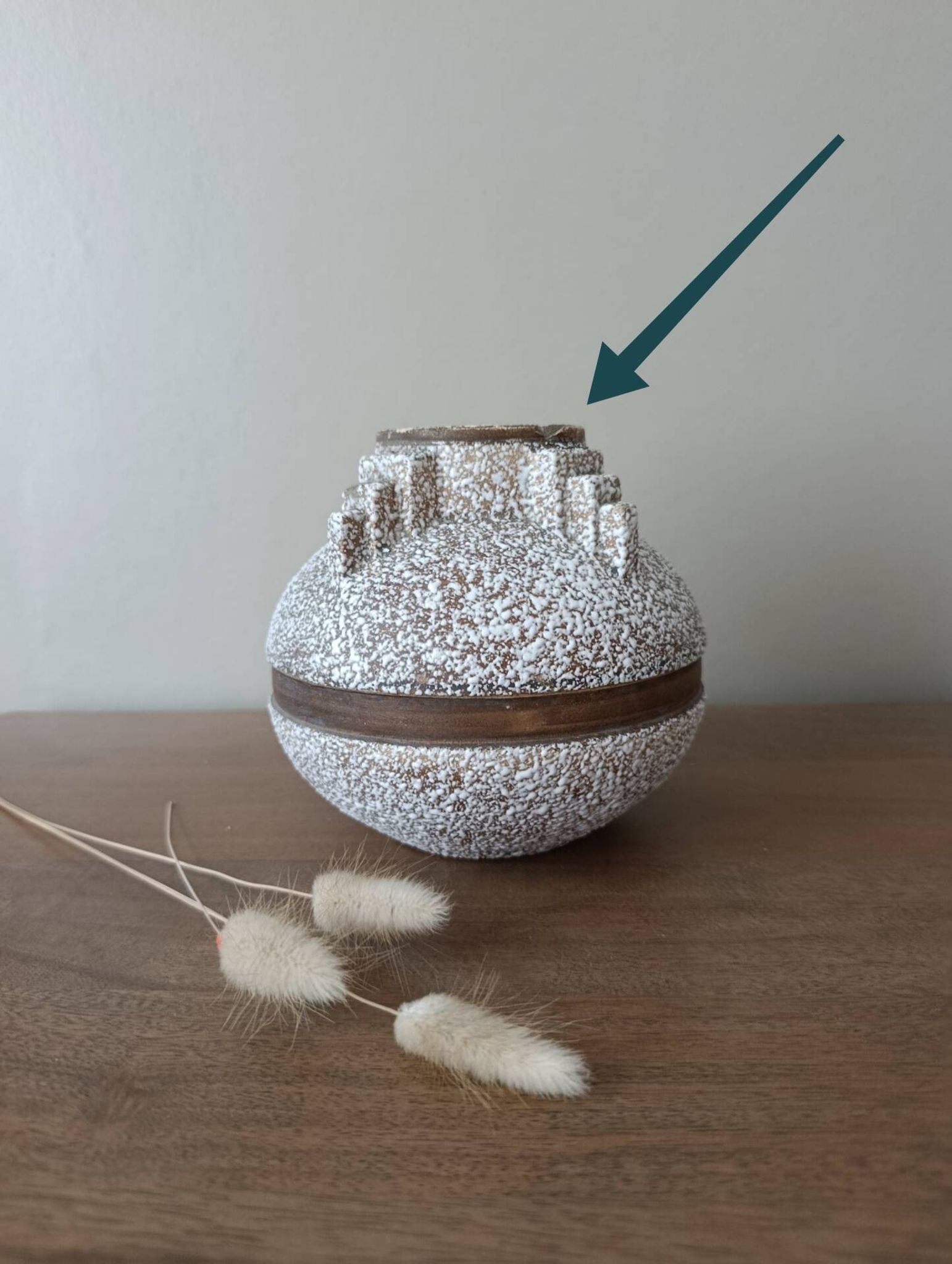 Brutalist fat lava round vase | West Germany 60s/70s