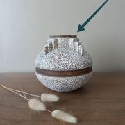 Brutalist fat lava round vase | West Germany 60s/70s