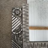 Art Deco silver wood mirror