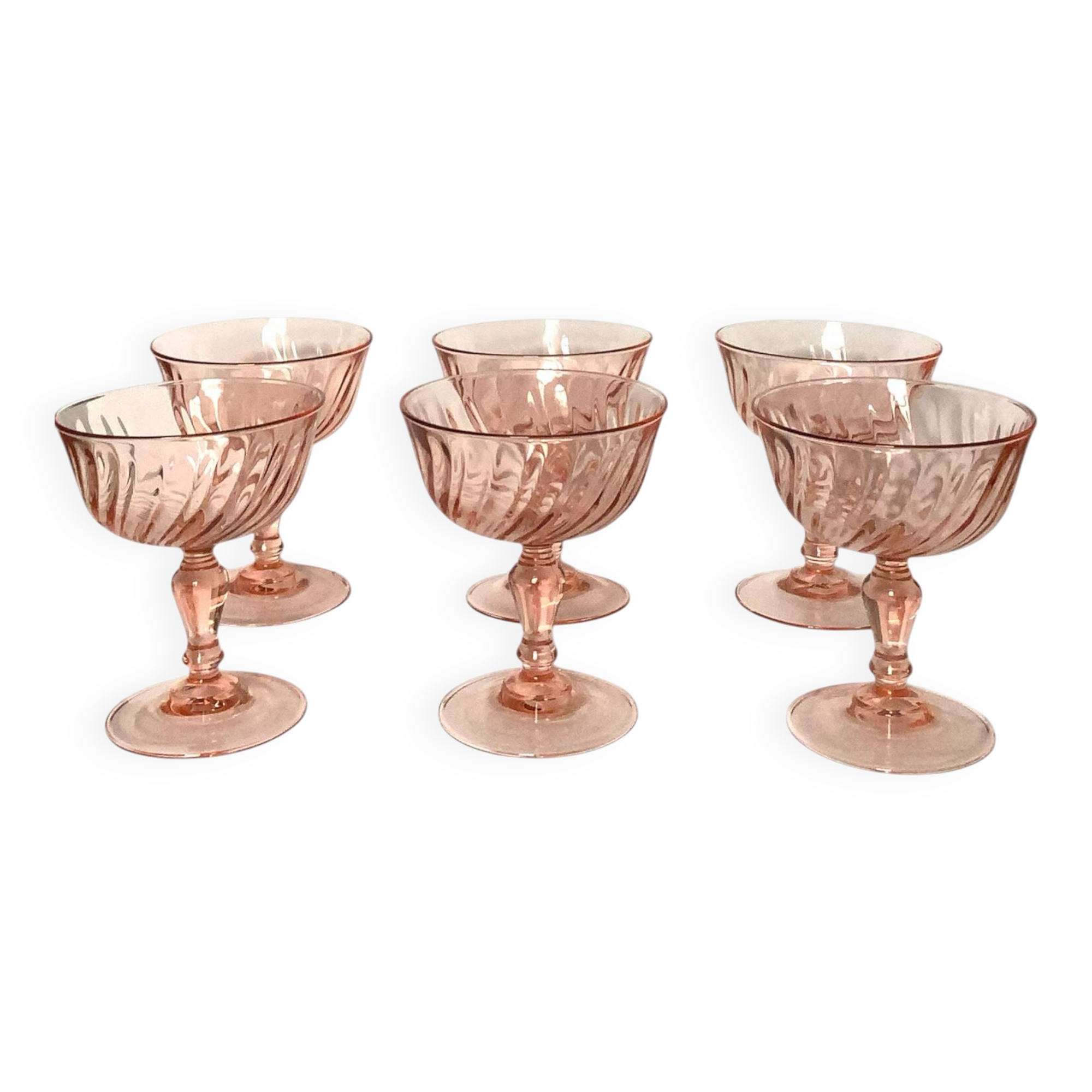 6 Rosaline champagne glasses