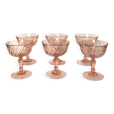 6 verres à champagne verre Rosaline