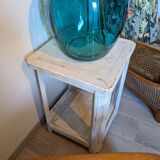 Old shabby chic pedestal table