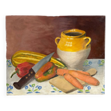 Still life oil on canvas with vegetables