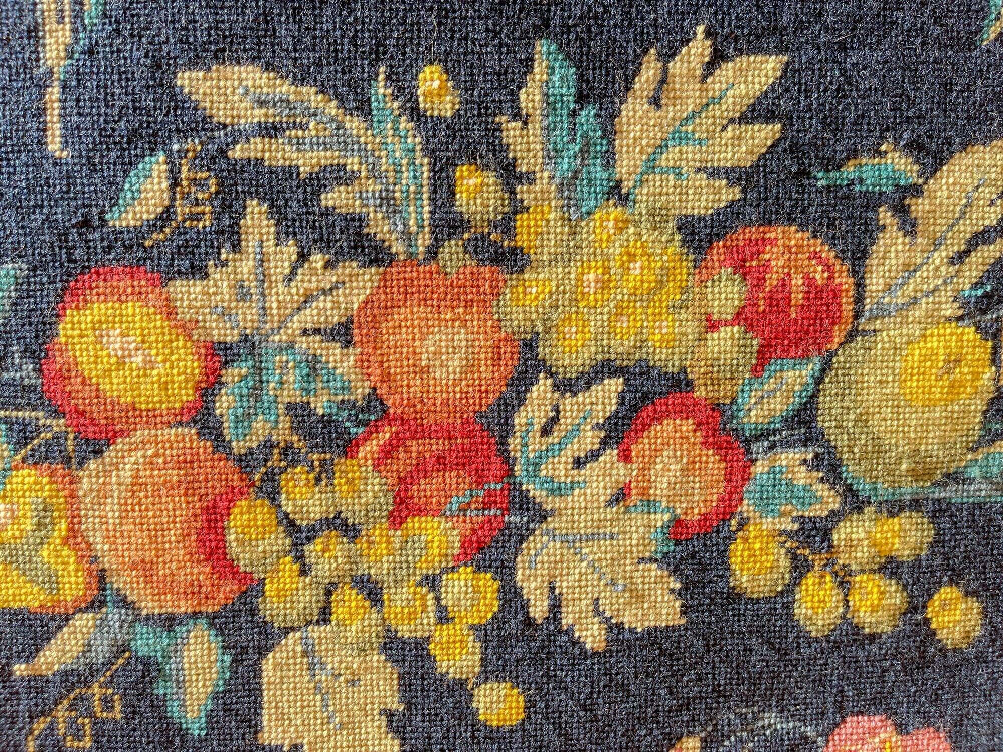 Large vintage floral pattern tapestry, 1970s