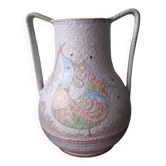vase in Italian ceramic signed Castel Sardo