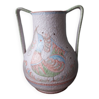 vase in Italian ceramic signed Castel Sardo