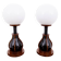 A pair of Art Deco lamps, Poland, 1950s.