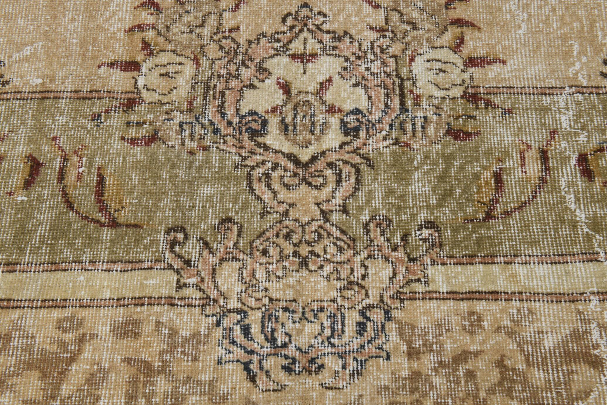Rug For Living Room Cream Brown Vintage Rug, 209x319Cm