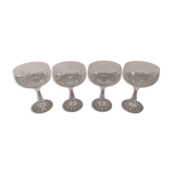 Cut crystal champagne glasses