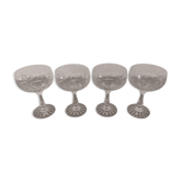 Cut crystal champagne glasses