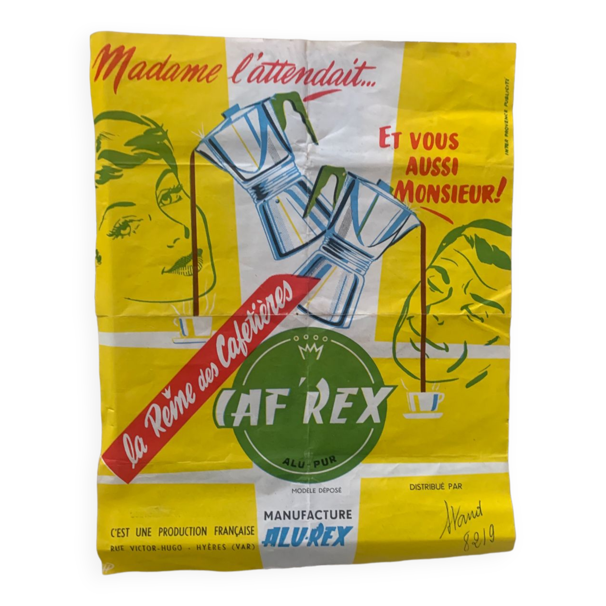 Old advertising poster café rex