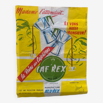 Old advertising poster café rex