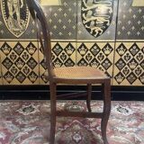 Set of 8 Louis Philippe cane chairs - caned in oak
