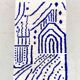 Azilal Moroccan Berber rug with majorelle blue patterns 2.53x1.45m new